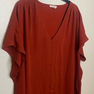 Dark orange Maurices blouse
